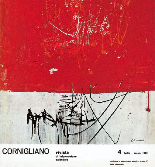 Copertina rivista 'Cornigliano' (Eugenio Carmi, 1959).